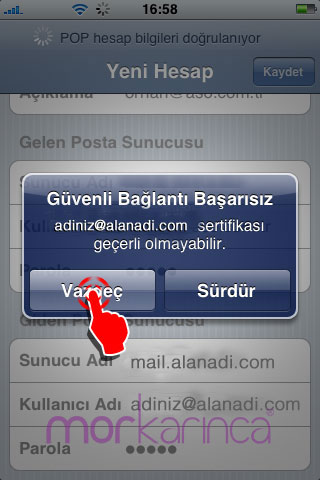 iphone ve ipad mail ayarlar