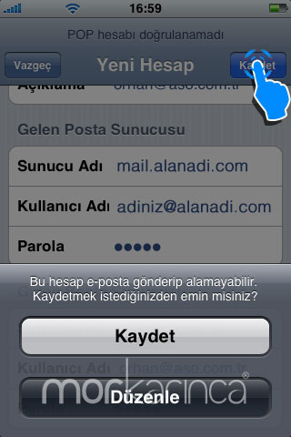 iphone ve ipad mail ayarlar